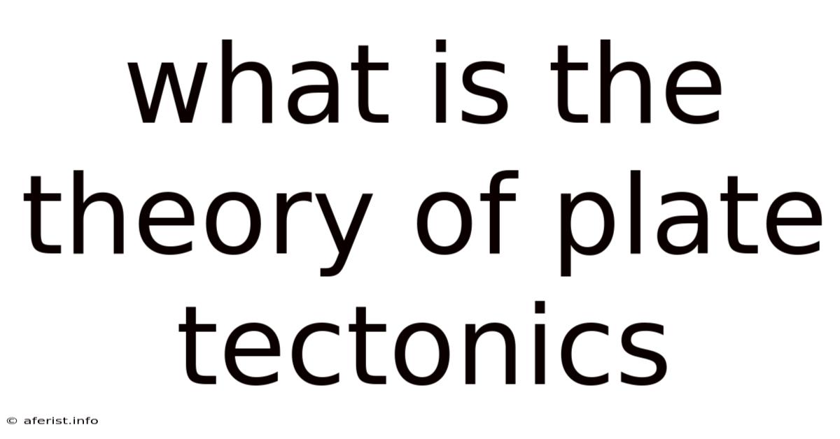 What Is The Theory Of Plate Tectonics