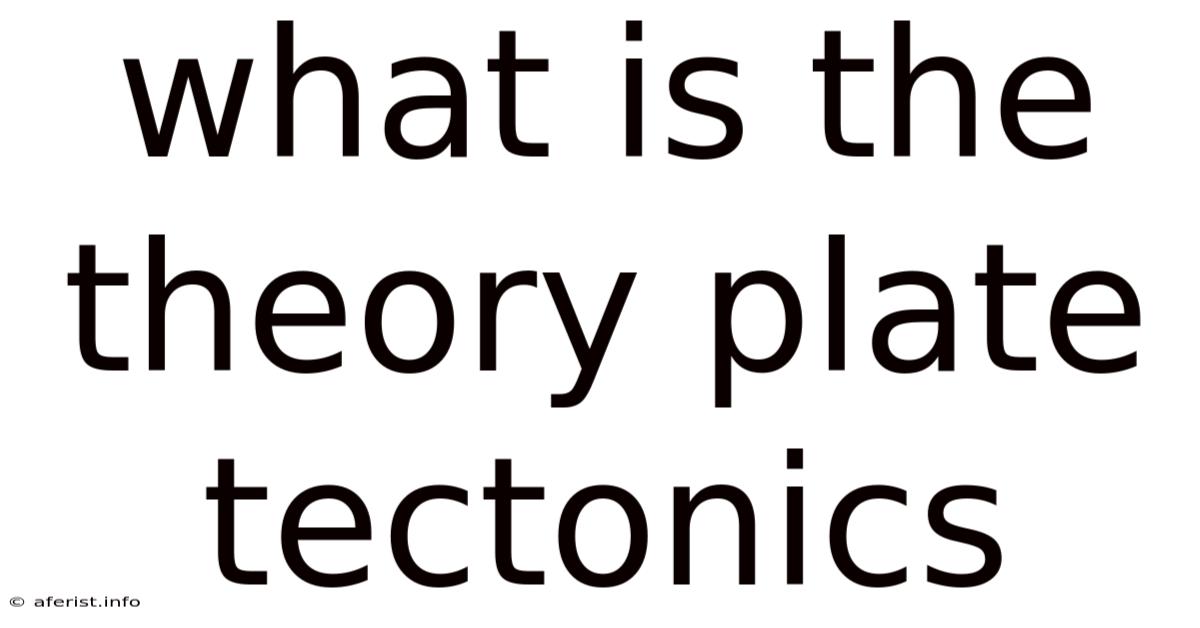 What Is The Theory Plate Tectonics