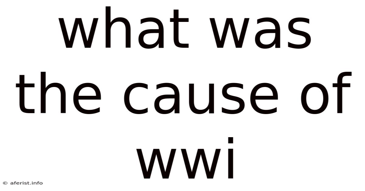 What Was The Cause Of Wwi
