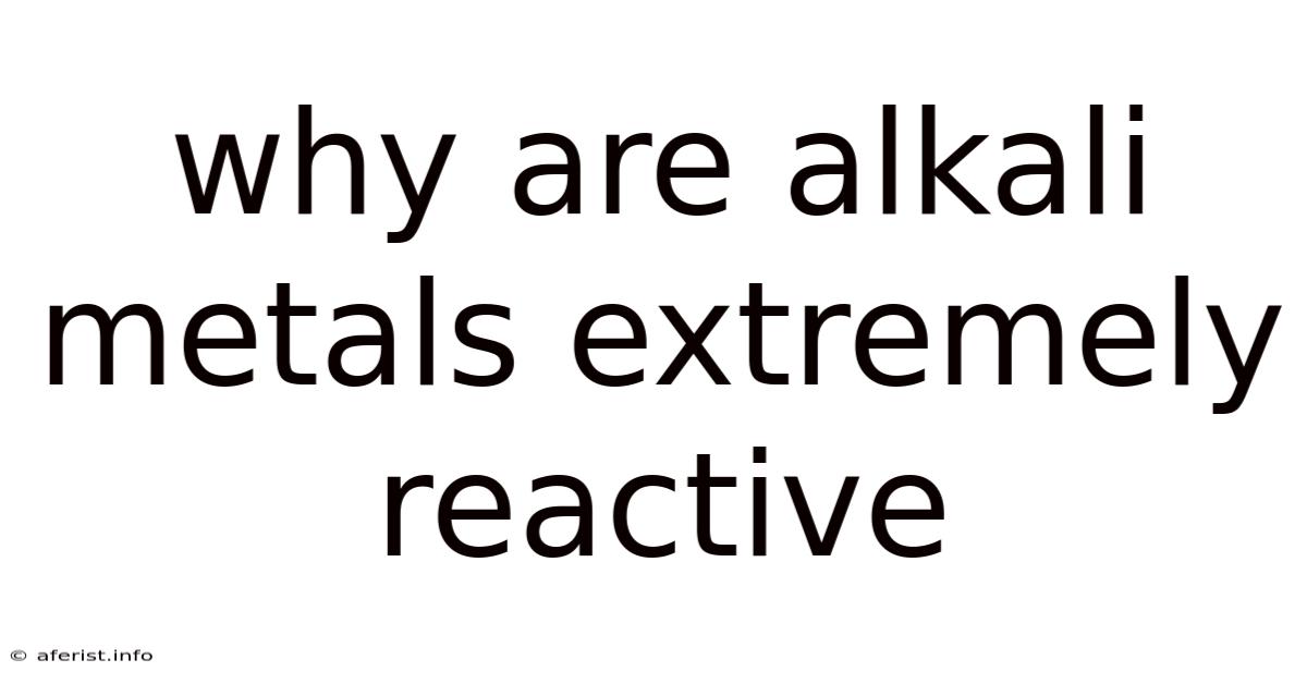 Why Are Alkali Metals Extremely Reactive